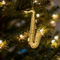 thumbnail image 4 of Musical Instrument Decoration Pendant - Elegant Design with Delicate Details, Gifts Gold Saxophone Christmas Tree Ornament, Perfect Hanging Ornament for Christmas Tree and Home, 2pcs, 4 of 6