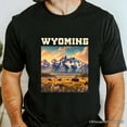 thumbnail image 2 of Majestic Wyoming State Prairie T-Shirt, Grand Teton Bison Tee and Western Landscape Souvenir, 2 of 6