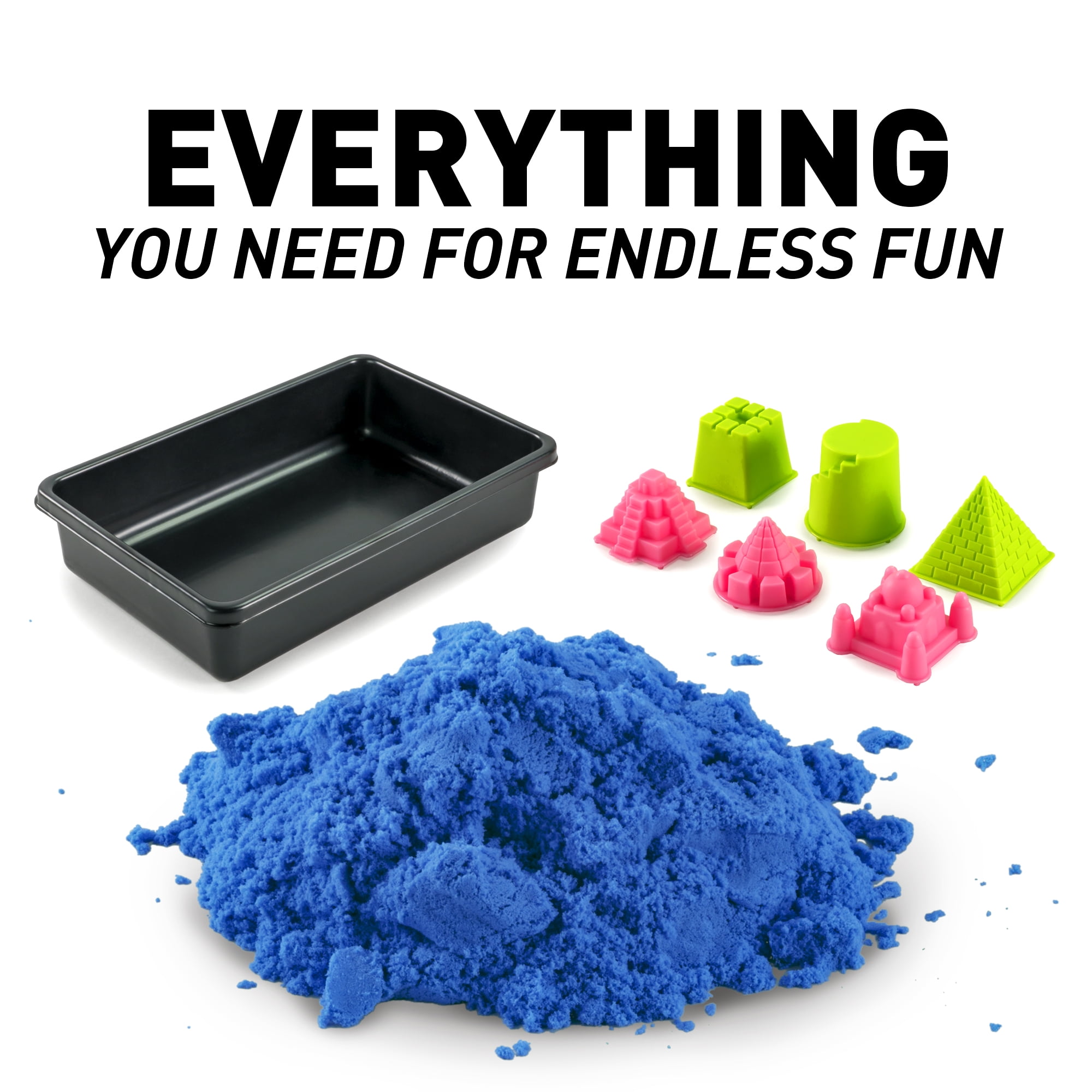 6lb National Geographic 3 Multi-Color Kinetic Sensory Sand with Castle Molds New 
