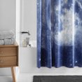 thumbnail image 4 of Navy Blue/White PEVA Shower Curtain, 70" x 72", Mainstays Navy Moon Print, 4 of 5