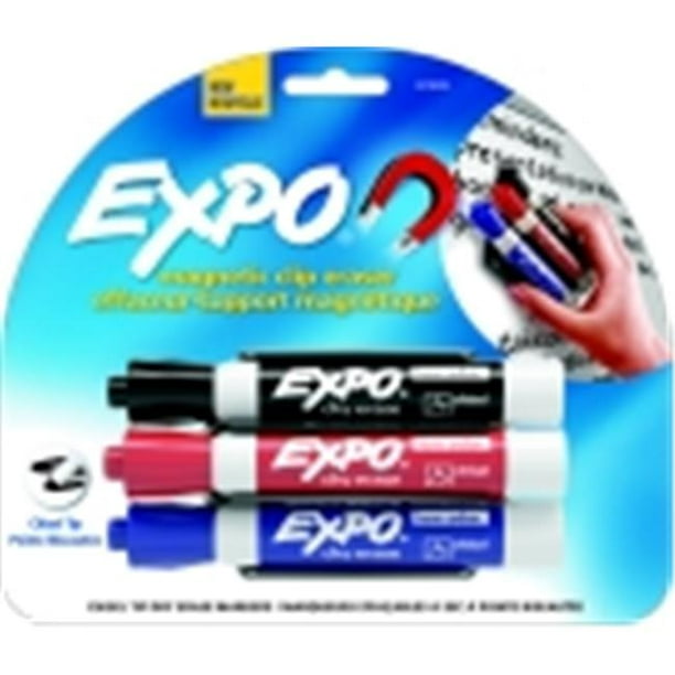 Expo Dry Erase Board Clip Eraser With Marker, Red, Blue