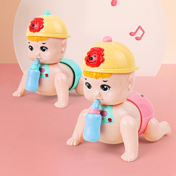 XWSHYW Juguetes para Niños Pequeños Muñeca de Aprendizaje para Gatear, Juguete para Gatear, Rompecabezas, Educación Temprana, de 0 a 1 Años, Música Ligera, Botella para Gatear