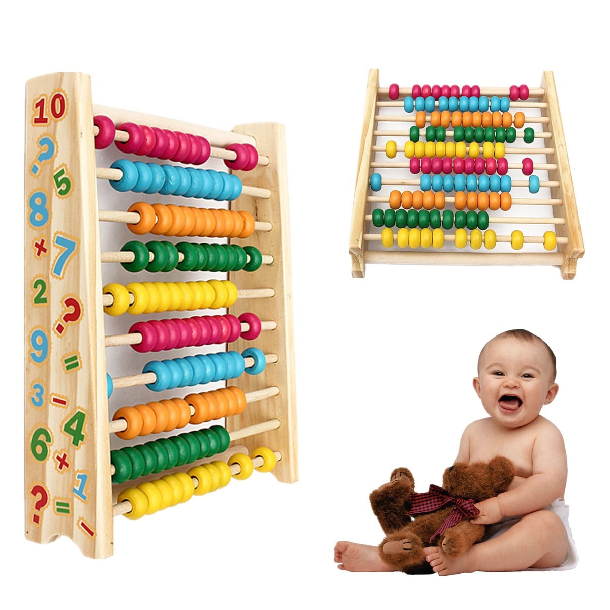 Wooden Abacus Classic Math Number Educational Counting Teaching