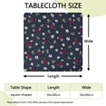 thumbnail image 2 of Pioneer Flower Floral Print Pattern Square Fitted Tablecloth with Elastic Edge,Square Table Cover,Washable Elastic Table Cover for Home Kitchen Party Decor 34"x34", 2 of 6