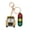 Style 2, variant on School Bus Keychain Bag Charm Handbag Backpack Bag Pendant Charm Car Keyring Traffic Light School Bus Keychain Charm