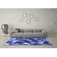 thumbnail image 3 of Ahgly Company Indoor Round Abstract Blue Modern Area Rugs, 7' Round, 3 of 4