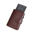 thumbnail image 6 of Slim RFID Blocking Card Holder for Men - PU Leather Multi-Function Business Wallet with Auto-Pop Card Slot, 6 of 12