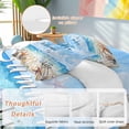 thumbnail image 4 of Welcome to Summer Life Queen Size Comforter Set, Beach Ocean Starfish Shell Bedding for All Seasons, 4 Pcs Bed Set, 1Quiltcover (90"x92") ,1Sheet(94"x116"), 2Pillowcases (30"x20"), 4 of 9