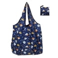 thumbnail image 2 of Bolsa de compras plegable reutilizable, bolsa de comestibles de viaje respetuosa con el medio ambiente, con estampado de plantas de gato y perro, portátil, para supermercado, 2 of 4