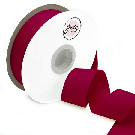UPC: 0810056347857 | Polyester Burgundy Grosgrain Ribbon  150  x 1.5  by Gwen Studios