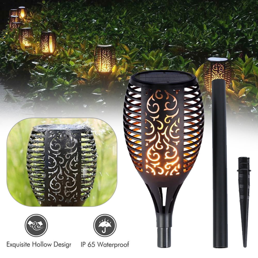 Details about  / Flickering LED Solar Flame Torch Light Outdoor Garden Yard Lawn Pathway Lamp USA