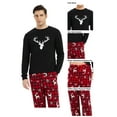 thumbnail image 2 of GLOBAL Men's Cotton Knit Top Flannel Pants Sleepwear Matching Pajamas for Couple Pjs for Family, Size S-3XL, 2 of 3