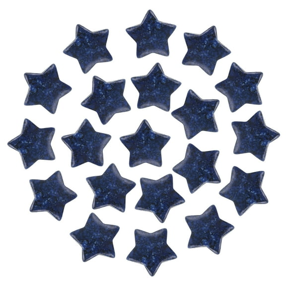 Uxcell 20 Pcs Natural Star Crystal Stone, 0.8 Inch Polished Star Gemstone Crystal Bulk, Pocket Rock Worry Stones for Women Gifts Meditation, Lapis Lazuli