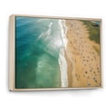 thumbnail image 2 of Designart "Aerial View Green Coastal Beach III" Beach Framed Wall Art - Coastal Beige Beach & Ocean Entryway Framed Wall Art, 2 of 6