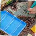 thumbnail image 3 of 4 Sets Drill Plate Set Rhinestone Divided Tray Diamond Art Painting Tray Paint Pallets Rhinestone Tray with Brush Rhinestone Tray and Brush Bead Plastic Rhinestones Diamond Drawing, 3 of 5
