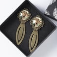 thumbnail image 4 of Leopard Vintage Copper-Colored Lace Bookmarks: Stainless Steel Book Markers for Readers and Book Lovers - Set of 2, 4 of 5