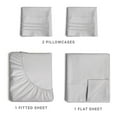 thumbnail image 2 of CGK Linens 4-Piece Ultra Soft & Comfy Hotel Luxury Sheet Set - King Size Cooling Bed Sheet Fits 8"-16" Mattresses, Light Grey, 2 of 6