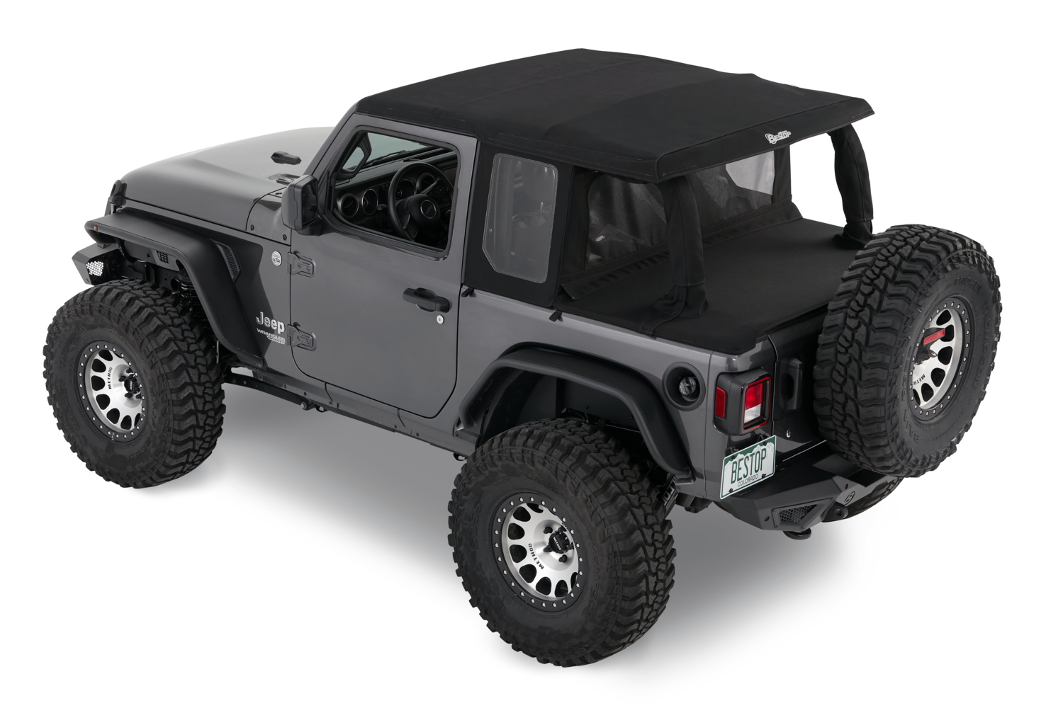 Bestop - 80101-17 - Halftop Accessory Kit Fits select: 2018-2019,2021 JEEP WRANGLER UNLIMITED - image 2 of 2