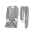 thumbnail image 2 of Musuos Women 2 Piece Tracksuits Fleece Warm Long Sleeve Sweatshirt and Elastic Sweatpants for Activewear Workout Outfits, 2 of 10