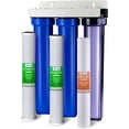 thumbnail image 1 of iSpring WCB32C Sistema de Filtro de Agua Para Toda la Casa, Reduce Altamente Hasta Un 99% de Cloro, Sedimento, Sabor, Olor, 3 Etapas, Entrada/Salida NPT De 3/4", 1 of 5