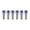 Rainbow, variant on Wanyifa 6Pcs Titanium Alloy M5x16 18 20mm Tapered Head Bolt with Washer Screw for Bicycle,M5x16mm,Silver