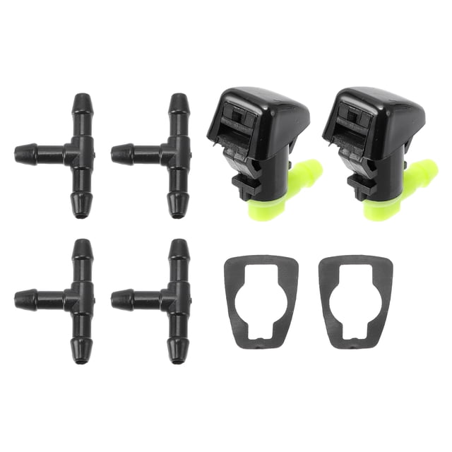 Kit de boquillas de lavaparabrisas Unique Bargains para boquillas de rociado de parabrisas Jeep Liberty No.55157319AA 2 piezas de juntas 4 piezas de conector de manguera T