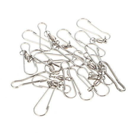

Swivel Dual Clips 10pcs Smooth Dual Clip Spiral Wind Hangers Hanging Hooks for Windsocks Flower Bird Feeder Kites Lights Flags Lanterns Silver