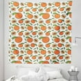 thumbnail image 1 of Peach Colors Tapestry, Pattern of Fruit with Healthy Food Delicious Times, Fabric Wall Hanging Decor for Bedroom Living Room Dorm, 5 Sizes, White Burnt Sienna, by Ambesonne, 1 of 1
