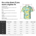 thumbnail image 5 of Pofeuu Yellow Lemon Print Hawaiian Shirt for Men Sleeves Casual Button Down Summer Beach Dress Shirts T-Shirts,Small, 5 of 7