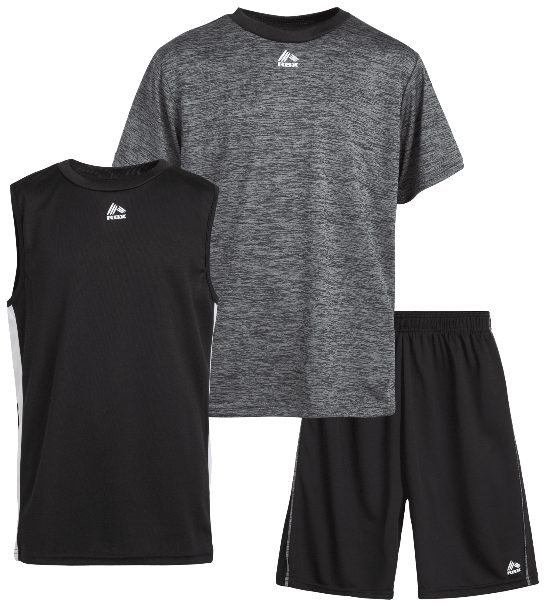 RBX Boys’ Active Shorts Set 4 Piece Performance T-Shirt and Shorts Kids Clothing Set 