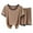 Khaki, variant on Lixiuxyad Comfy Shorts for Women plus Size Stylish Women's Pajama Sets For Everyday Comfort Soft And Breathable Short Sleeve And Shorts Sleepwear For Summer Relaxation For Lounging Or Sleeping