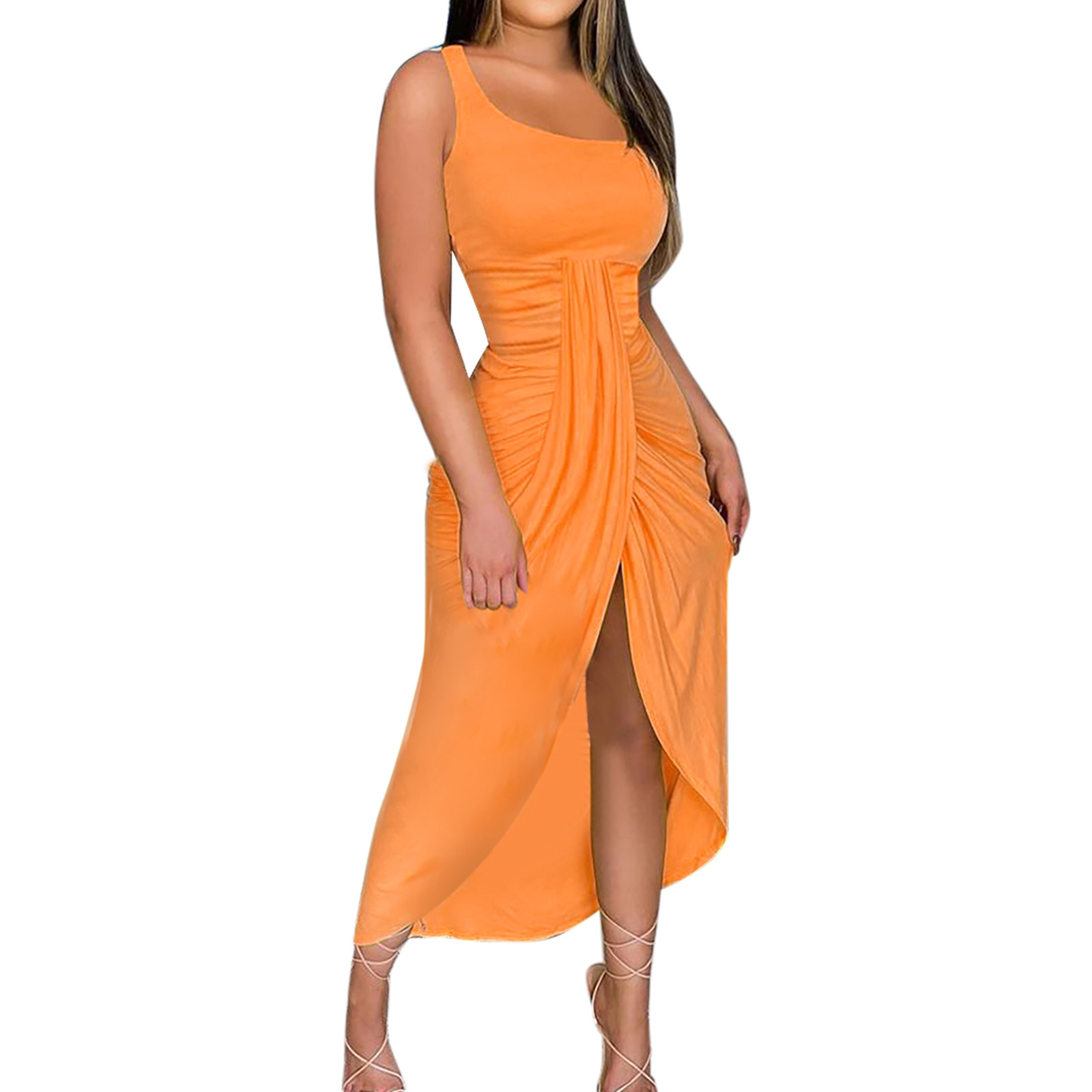 Summer Savings Clearance 2022! BEFOKA Women's Summer Dress Summer Solid