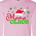 thumbnail image 4 of Inktastic Mama Claus with Christmas Santa Hat and Snowflakes Long Sleeve T-Shirt, 4 of 5