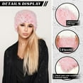 thumbnail image 3 of Distressed Knitted Beanie Fuzzy Winter Hats Thick Warm Y2k Beanie Snow Knit Cap Skull for Women Men, 3 of 6