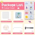 thumbnail image 2 of OLAKIDS Children Wardrobe, Kid Closet Portable Baby Dresser Cute for Kids Bedroom Nursery Armoire with Doors 12 Cube 2 Hanging Sections, Kid Clothes Storage Organizer (White, 8 Cubes), 2 of 9