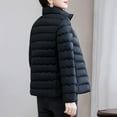 thumbnail image 7 of RYRJJ Womens Lightweight Puffer Jackets Fashion Stand Collar Zip Up Quilted Jacket Loose Winter Warm Down Coats with Pockets(Black,5XL), 7 of 7