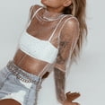 thumbnail image 4 of Women Mesh Top Sexy Sheer T Shirt Transparent Tops, 4 of 5