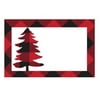 Pack Of 50, Red & Black Buffalo Plaid Gloss Enclosure Card 3-1/2 X 2-1/4" Made In USA