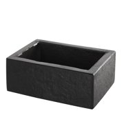 DecMode Black Marble Decorative Box with Black Knobs, 3 Count