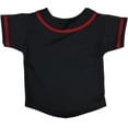 thumbnail image 2 of DIGITMON Kids Baseball Jersey Button Down Premium Hip Hop T Shirts Uniform Black Red for 8y Toddlers, 2 of 4