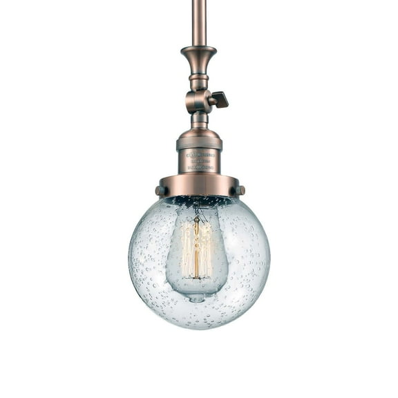 Innovations Lighting 206-6 Beacon Beacon 1 Light 6" Wide Mini Pendant - Copper