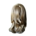 thumbnail image 2 of BECLOTH Taille Courte Ondulé Cheveux Humains Rose Net Perruque Sans Colle Perruques avant Or Femmes, 2 of 5