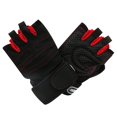 thumbnail image 1 of Guantes de gimnasio para hombre, Manoplas sin dedos para levantamiento de pesas, entrenamiento de culturismo, Fitness, ciclismo de medio dedo, antideslizantes, soporte de muñeca Fivean Guantes deportivos, 1 of 2