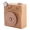thumbnail image 1 of Phonograph Shape Music Box Natural Beech Wood Musical Box Crafts Ornament Kids Gift (Flower), 1 of 8