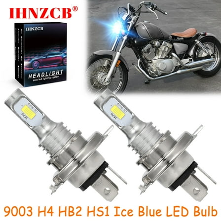 IHNZCB for Yamaha V Star XV250 XVS650 XVS950 XVS1100 XVS1300 - 2X HS1 9003 H4 HB2 LED Headlights Bulb 55W Ice Blue YTL,Motorcycle Light,Y104