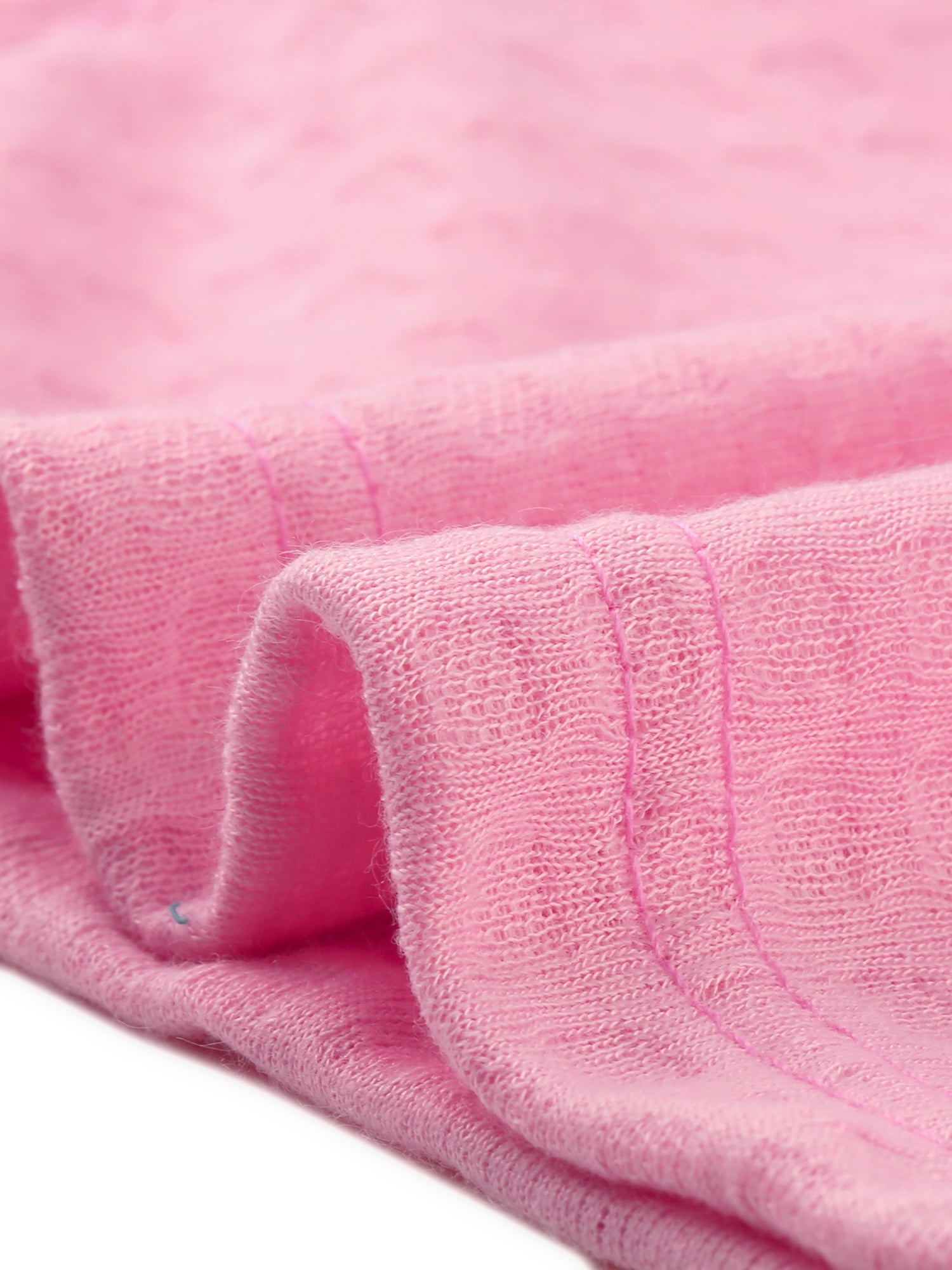 DARING DIVA Women's Waffle 3/4 Sleeves Bathrobe Loungewear Zipper Up Robes L Pink
