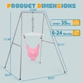 thumbnail image 5 of Baby Jumper with Stand, Baby Jumpers and Bouncers for Boys Girls, Easy to Assemble Exerciser, Pink, 5 of 6