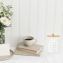 WHAMVOX 3 Pcs Jars with Lids Bathroom Storage Box 10.00X7.00X7.00CM Brown