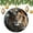 Pattern-1, variant on Ornament Fox Snowflake Winter 3" Circle Ceramic Ornament Animal Themed Xmas Tree Decorations Flat Circle Ceramic Ornament Gifts Keepsake for Family