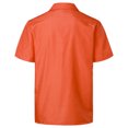 thumbnail image 3 of BOBOGOJP Chemise Boutonnée Homme Ajustée à Manches Courtes Imprimée, Orange m, 3 of 4